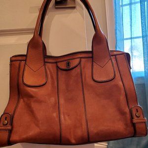 Vintage Fossil Brown Leather Shoulder/Tote/Satchel